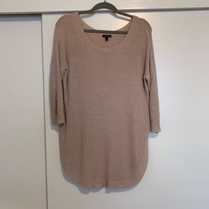 Express light pink quarter length sweater